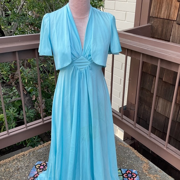 Vintage Intimates & Sleepwear Vintage 2piece Blue Lightweight Penwa